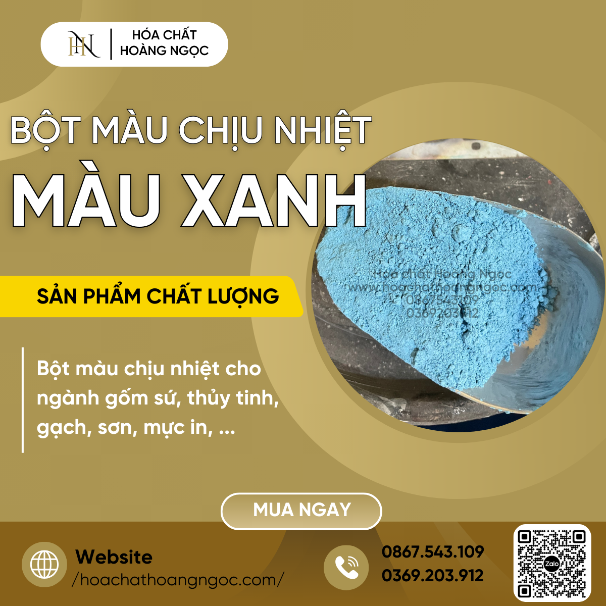 BỘT MÀU XANH CHỊU NHIỆT KB (XANH BIỂN)