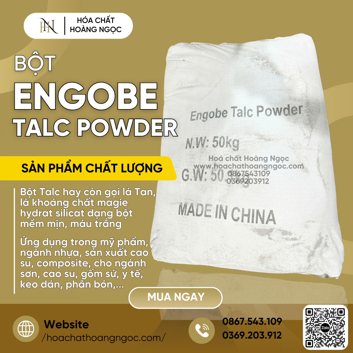 TALC POWDER - BỘT TAN - BỘT TALC